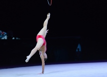 Bakıda bədii gimnastika üzrə Dünya Kuboku yarışlarının sonuncu günü. Azərbaycan, Bakı, 24 iyul 2016